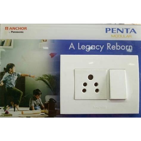 Anchor Penta 10A 1 Way 1M White Modular Switch And Socket At Rs 17