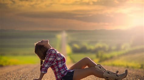 Sunlight Women Model Grass Photography Jean Shorts Morning Sun Rays Person Romance