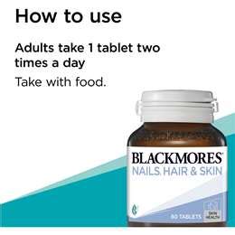 Blackmores Nails Hair Skin Beauty Vitamin Tablets 60 Pack Woolworths