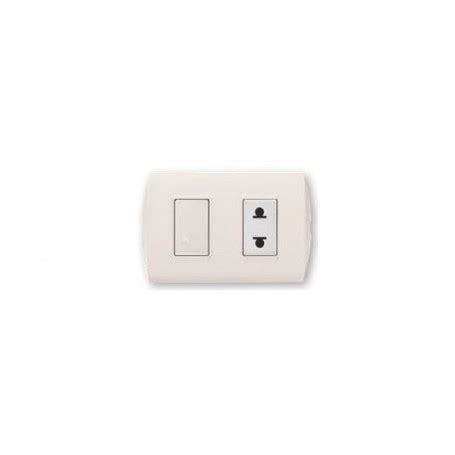 Interruptor Universal Tomacorriente 16A 250V Modus Style Blanco