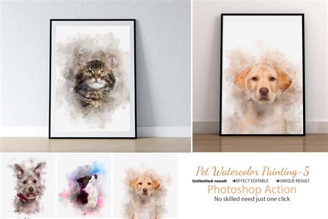 Easy Pet Watercolor Painting Effect - Design Cuts