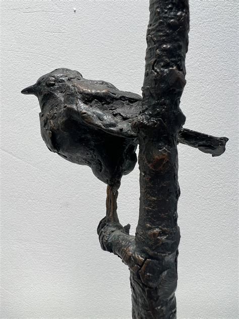 Piet De Boer Bronzen Sculptuur Musje Op Tak Verkocht