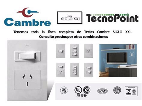 Modulo Punto Tecla Doble Cambre Bauhaus Cod Tecnopoint