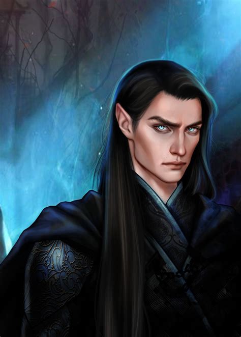 Black Hair Male Elf Art