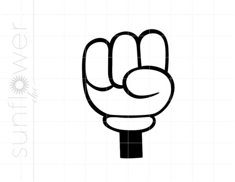 Mickey Fist Svg Mickey Hand Svg Cartoon Hand Svg Mickey Cut Files