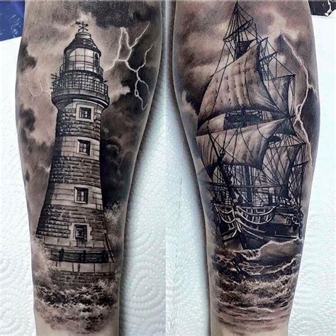 Pin De Laudelino Moreno Junior Em Tattoo Tatuagem De Navio Farol