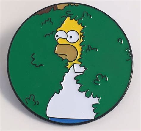 Homer in Bush Simpsons Enamel Pin