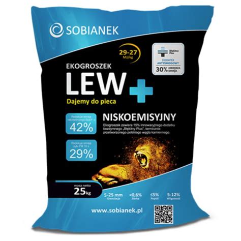 Ekogroszek Lew Plus 29 27 MJ Kg 1000 Kg Groszek Premium Cena Sklep