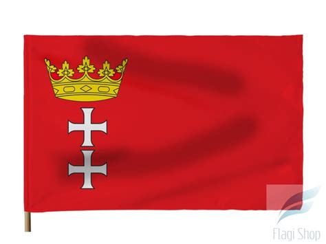 Flaga miasta GDAŃSK 110x70 flagi Gdańska Hurtownia Flag