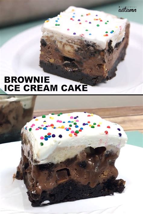 Brownie Bottom Ice Cream Cake Recipe It S Always Autumn Kage