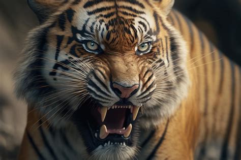 Premium Photo | Closeup of tiger angry face Wildlife