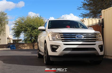 22 Inch Mazzi Laguna 376 Matte Black On A 2019 Ford Expedition Element Wheels