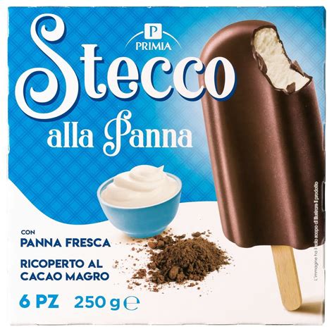 STECCO GELATO ALLA PANNA RICOPERTO AL CACAO PRIMIA 250 G 6 Pz Tigros