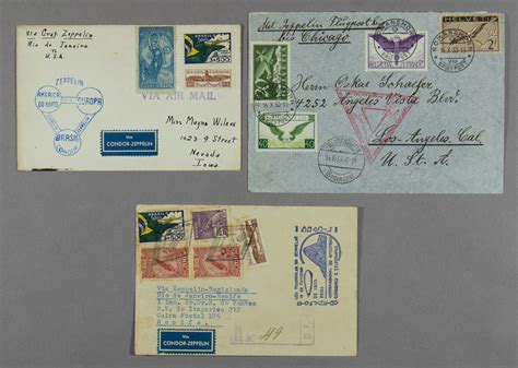 Lot AIRSHIP GRAF ZEPPELIN FLOWN POSTAL COVERS 1933