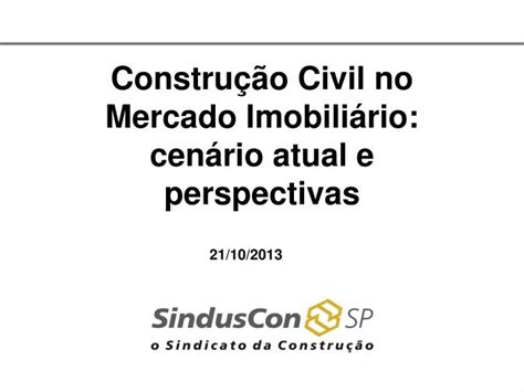 Ppt Constru O Civil No Mercado Imobili Rio Cen Rio Atual E