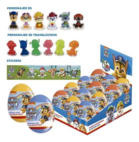 Display 12 Unidades Huevos Sorpresa Paw Patrol Cuotas sin interés