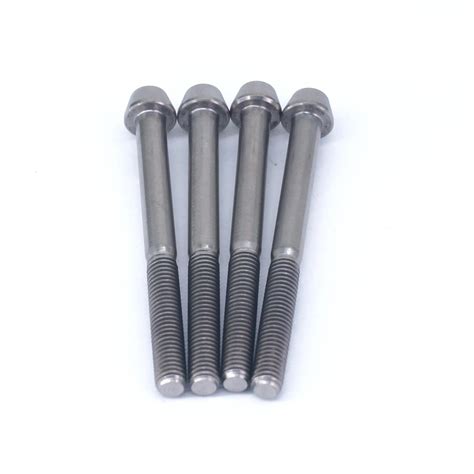 4 PCS M5x55mm Ti GR5 Titanium Allen Taper Cone Hex Head Bolts For Bike