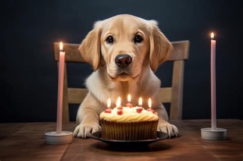 Feliz cumpleaños perro Foto Premium