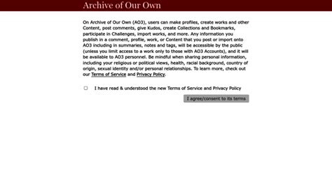 Access archiveofourown.org. Home | Archive of Our Own