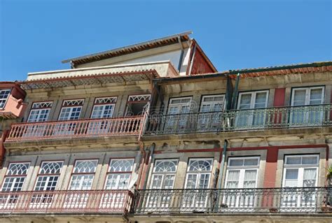 Bunt Fassaden In Porto Altstadt Portugal Stockbild Bild Von Stadt