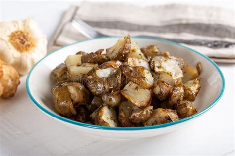 Homemade Roasted Jerusalem Artichoke With Garlic Stock Image Image