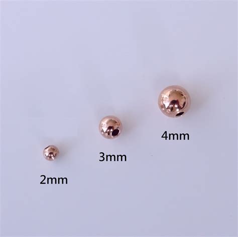 Rose Gold Filled Round Beads Bulk 2mm 3mm 4mm Beads Seamless Etsy