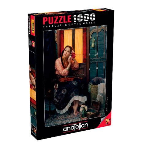 Puzzle Anatolian Puzzle De Piezas Chica Con Rosa Ref En