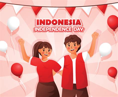 Happy Indonesian Independence Day Vector Art Graphics Freevector