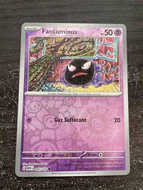 Fantominus 092 165 écarlate et violet série 151 carte Pokemon