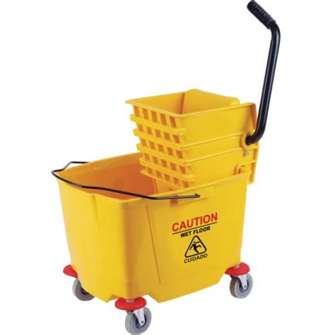 38 Qt Down Press PVC Mop Bucket Wringer HHMB36L 1 Kroger