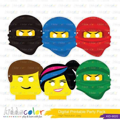 Printable Birthday Game Lego Ninjago Mask Lego Ninjago Party