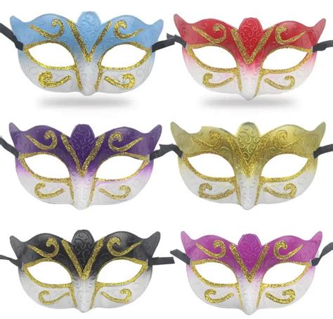 Promotion Selling Party Mask With Gold Glitter Mask Venetian Unisex