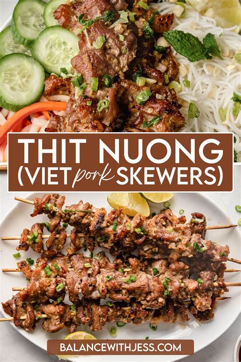 Thit Nuong Vietnamese Pork Skewers Recipe Pork Skewers