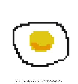 Pixel Art Fried Egg Stock Vector Royalty Free Shutterstock