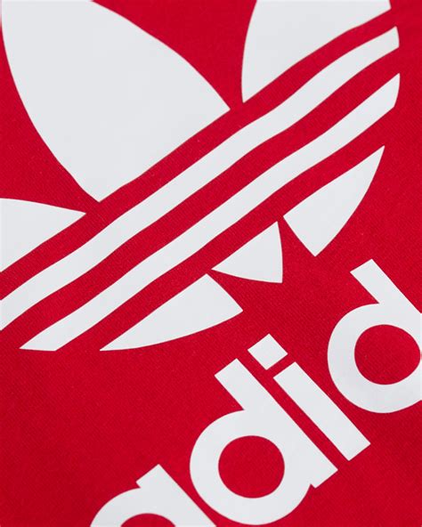 Adidas Originals Trefoil Logo Crew Neck Tee Red