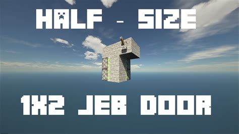 Minecraft Redstone Half Size 1x2 Jeb Door Tutorial Youtube