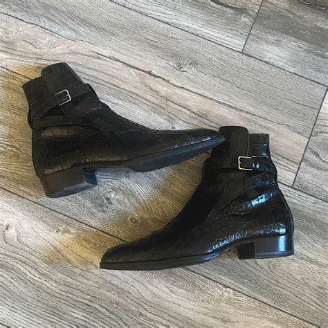 Saint Laurent Paris Croc Wyatt Jodhpur Boots Grailed