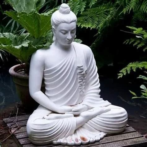 Handecor White Marble Buddha Statue Sizedimension 3 Feet Height At