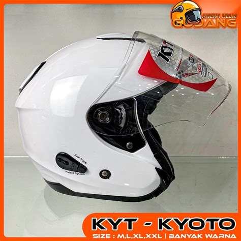 Jual Helm Kyt Kyoto Ori 100 Half Face Solid White Putih Sni Gudang