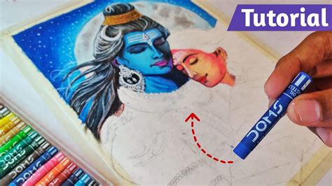 Shiv Parvati Drawing With Oil Pastel Shivratri Drawing Part 2😍 Youtube