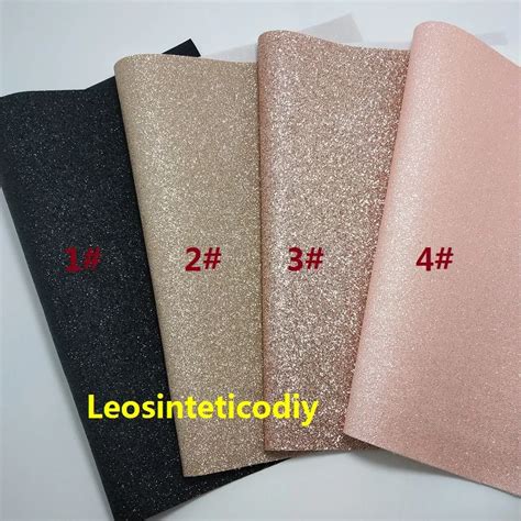 1 ชน 21X29 เซนตเมตรสงเคราะห Letaher Cuero Sintetico Fine Glitter