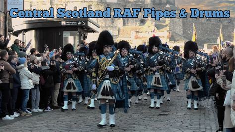 Remembrance Sunday Raf Pipes And Drums Edinburgh Youtube