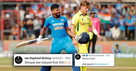 Cricketing Fraternity Hails Shreyas Iyer As He Smashes His 3rd Odi