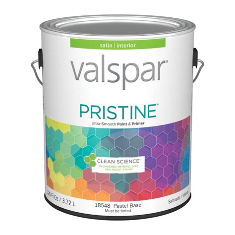 Valspar 18548 Interior Latex Paint Satin Satin Pastel Base 1 Qt Can