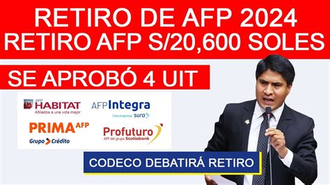 RETIRO AFP 4UIT 2024 SE APROBÓ EN CODECO CONGRESITA SI CUMPLIÓ SU