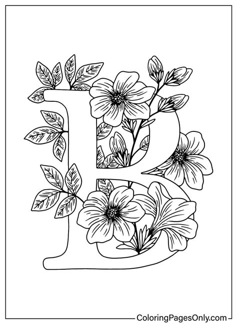 65 Páginas para colorir da letra B ColoringPagesOnly