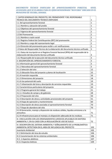 Pdf Documento Tecnico Unificado De Aprovechamiento Sinat Semarnat