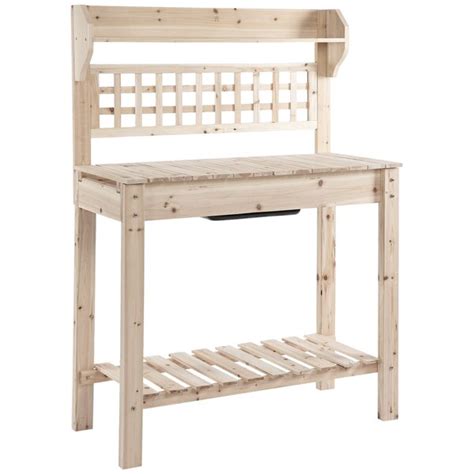 Arlmont Co Boilleau Fir Wood Potting Bench Reviews Wayfair Canada