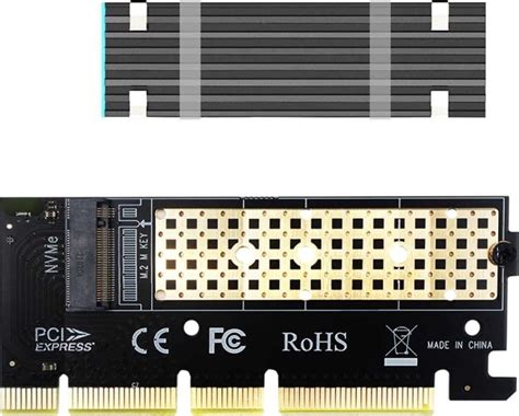 Glotrends M 2 NVMe Adapter Card With Heatsink For Key M 2230 2280 Size