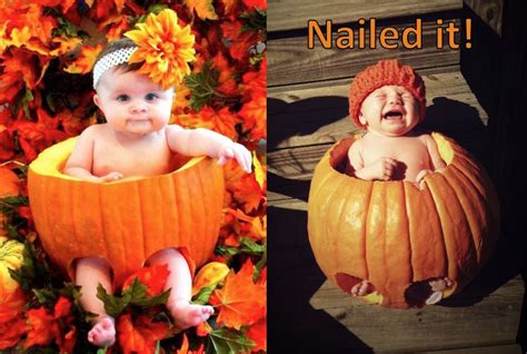 Nailed it! Pinterest fail. Newborn pumpkin photography. Better luck ...